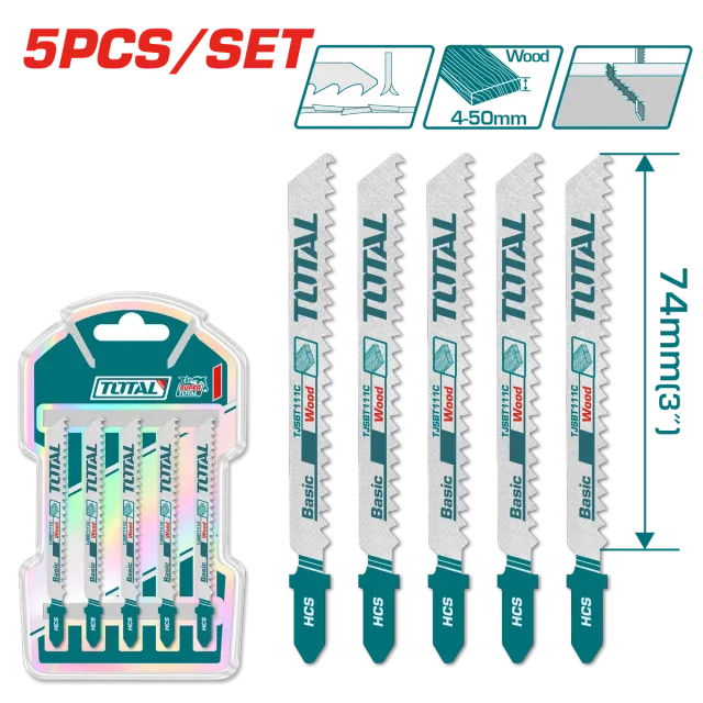 НОЖ ЗА УБОДНА ПИЛА TOTAL ДРВО 5/1 BASIC WOOD TJSBT111C
