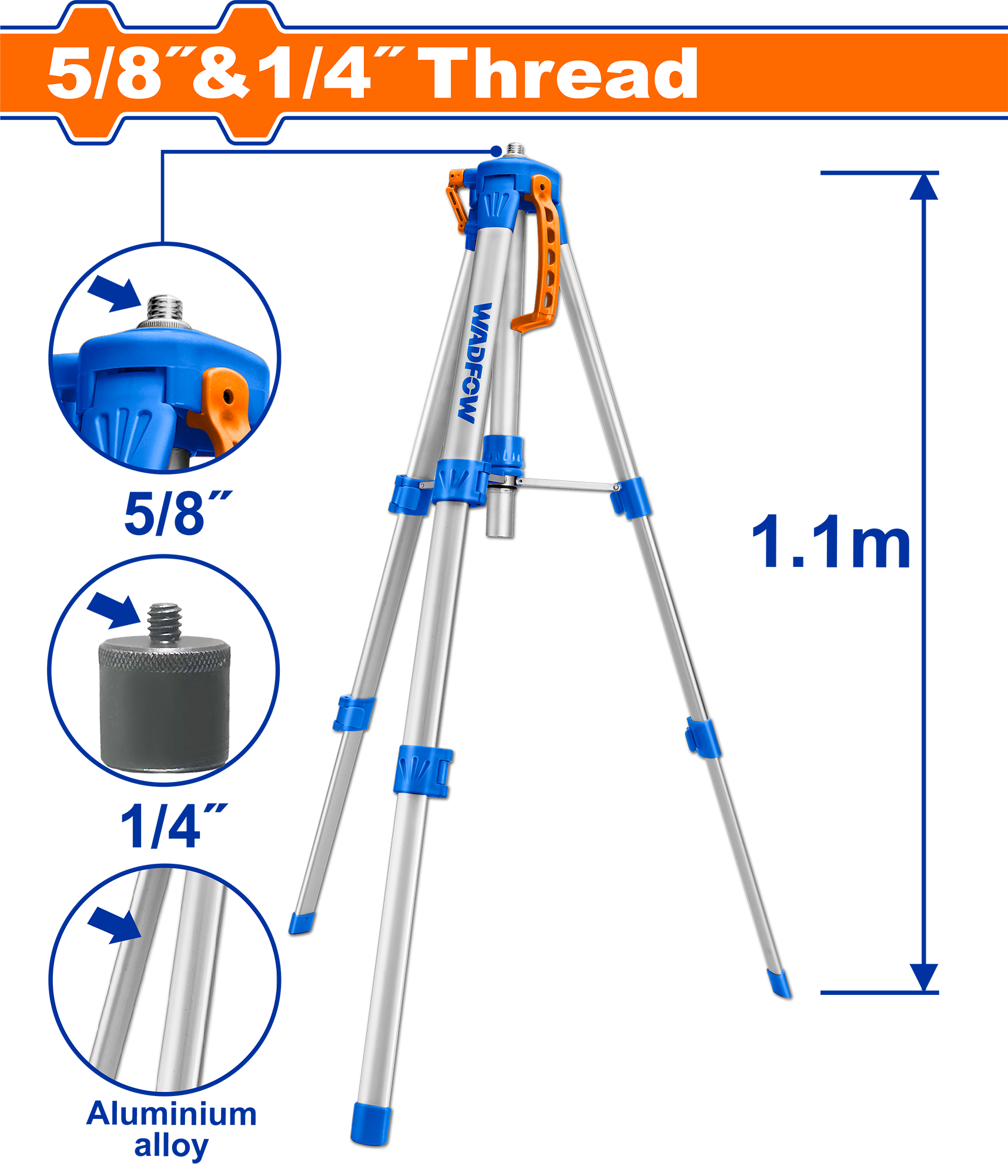 Stativi trepod për niveluese lazer WADFOW WLE9301
