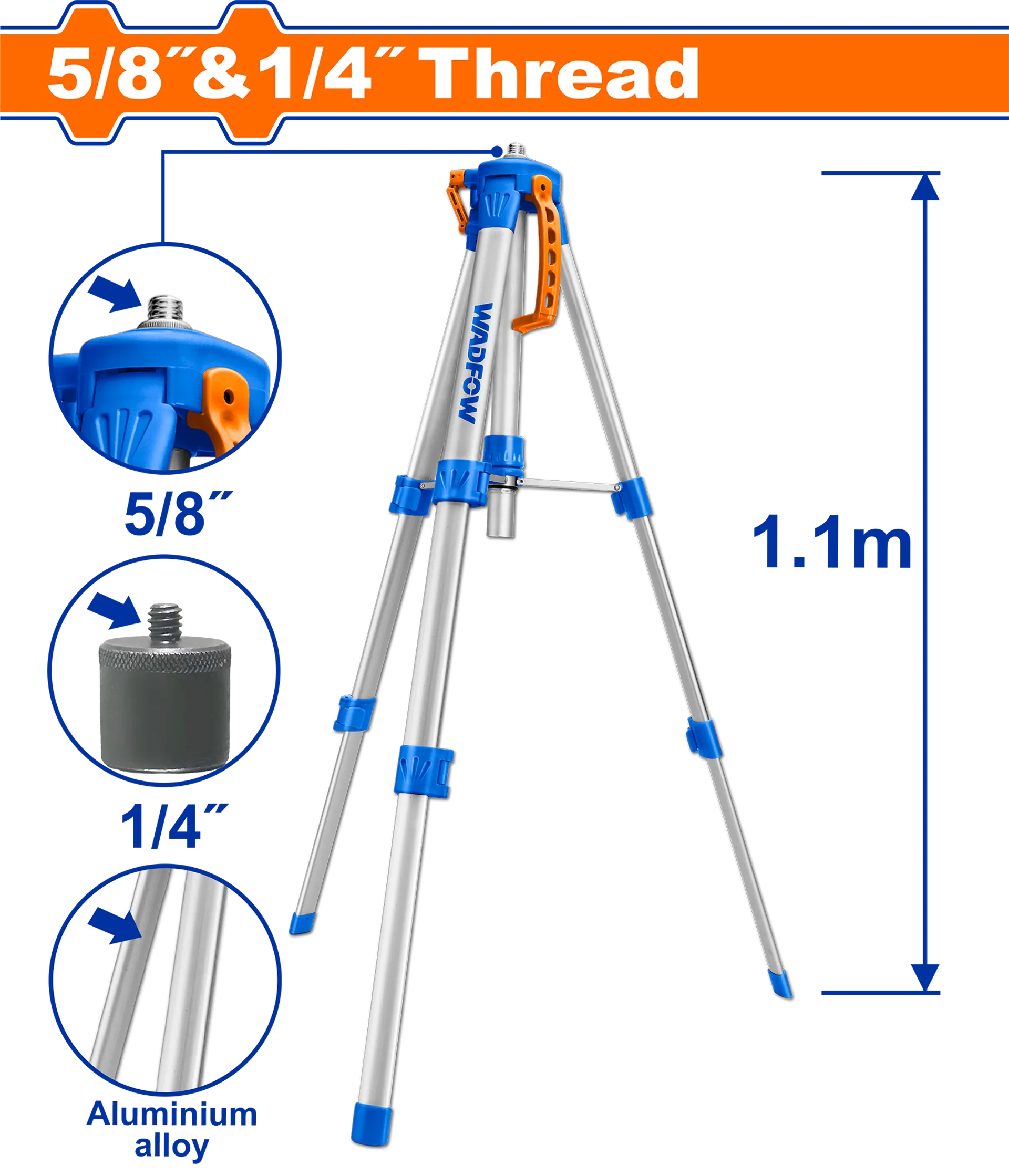 Stativi trepod për niveluese lazer WADFOW WLE9301