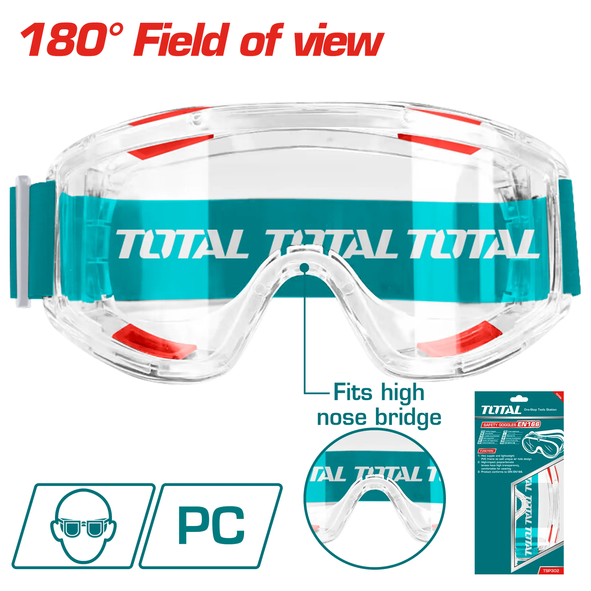 Syzet TOTAL lloj ski transparent -TSP309
