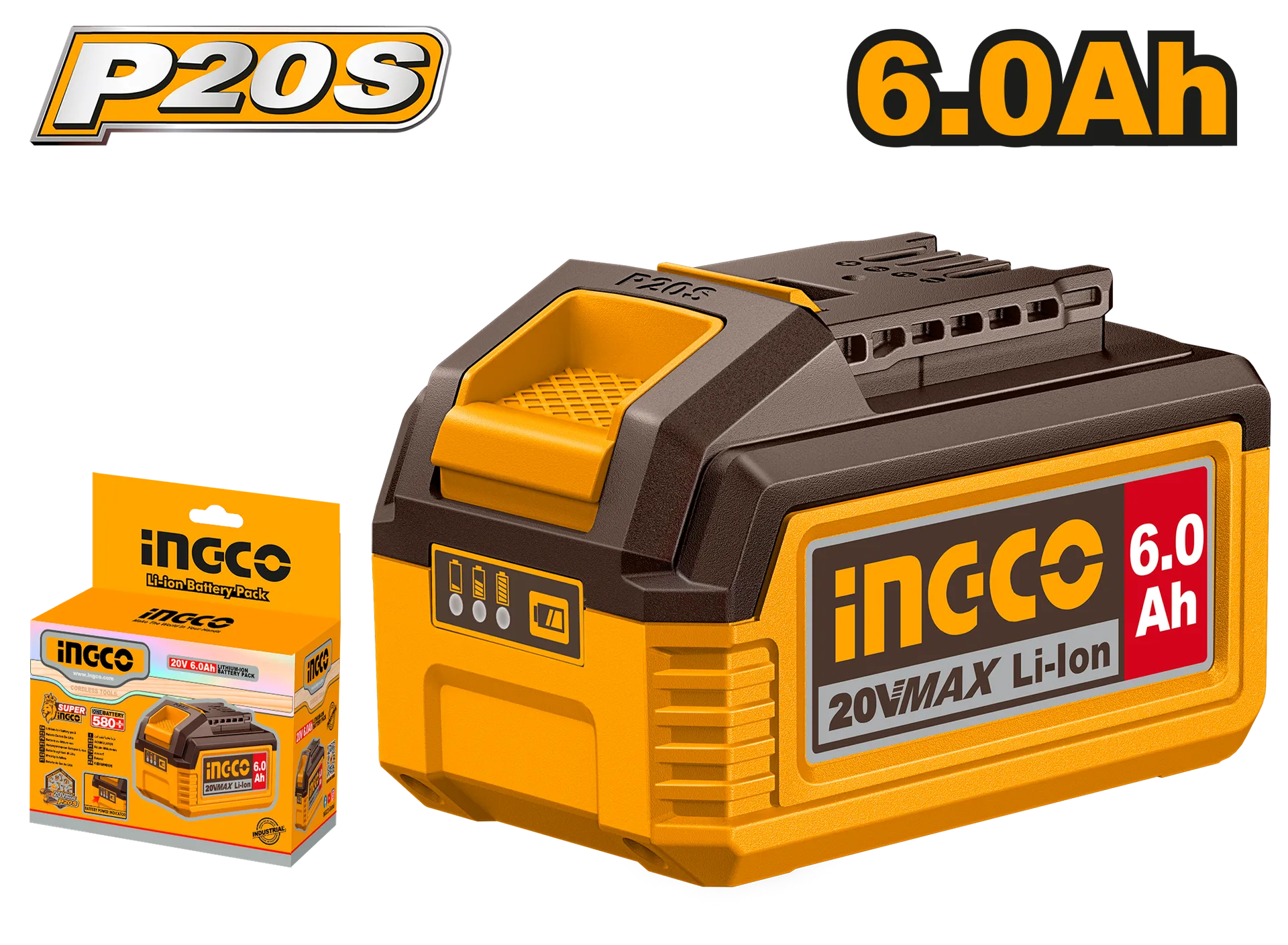 Bateria INGCO 20V 6.0Ah - FBLI2060