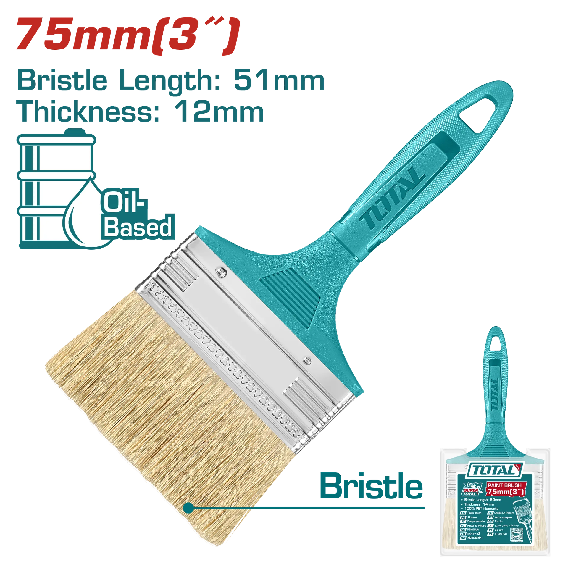 Furçë TOTAL PVC 75mm THT845036