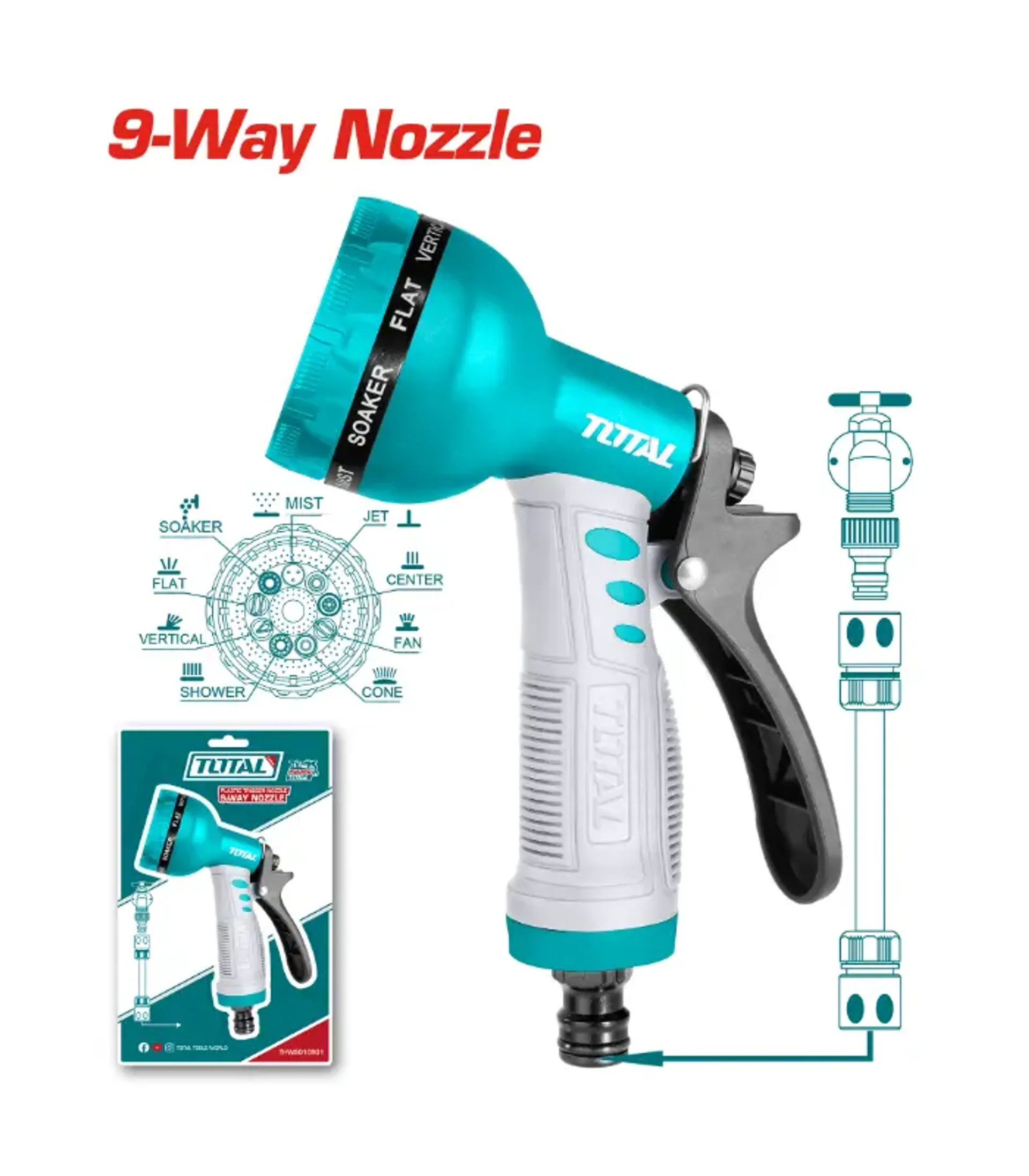 Pistol gradine per tubin TOTAL THVS010901