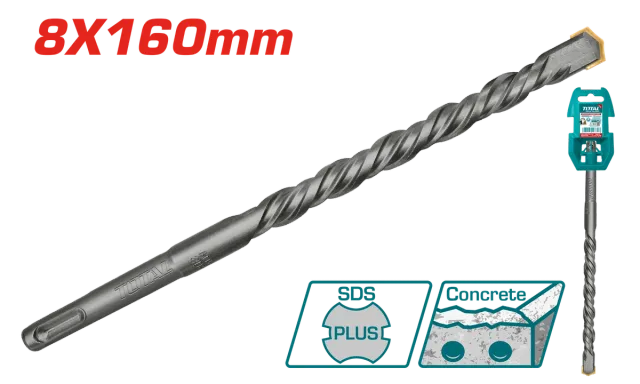 Shpim për beton SDS+ 8x160mm TOTAL TAC310802