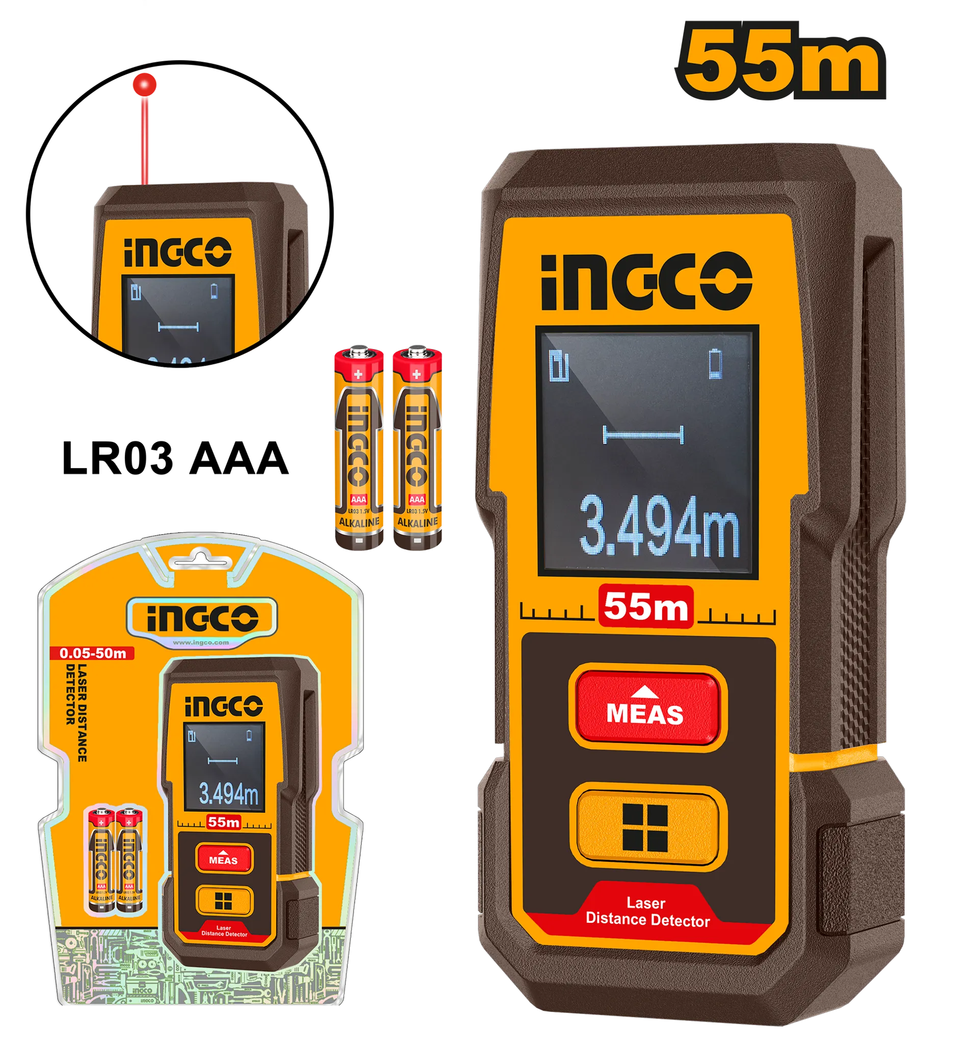 Metro lazeri 55M INGCO HLDD05086