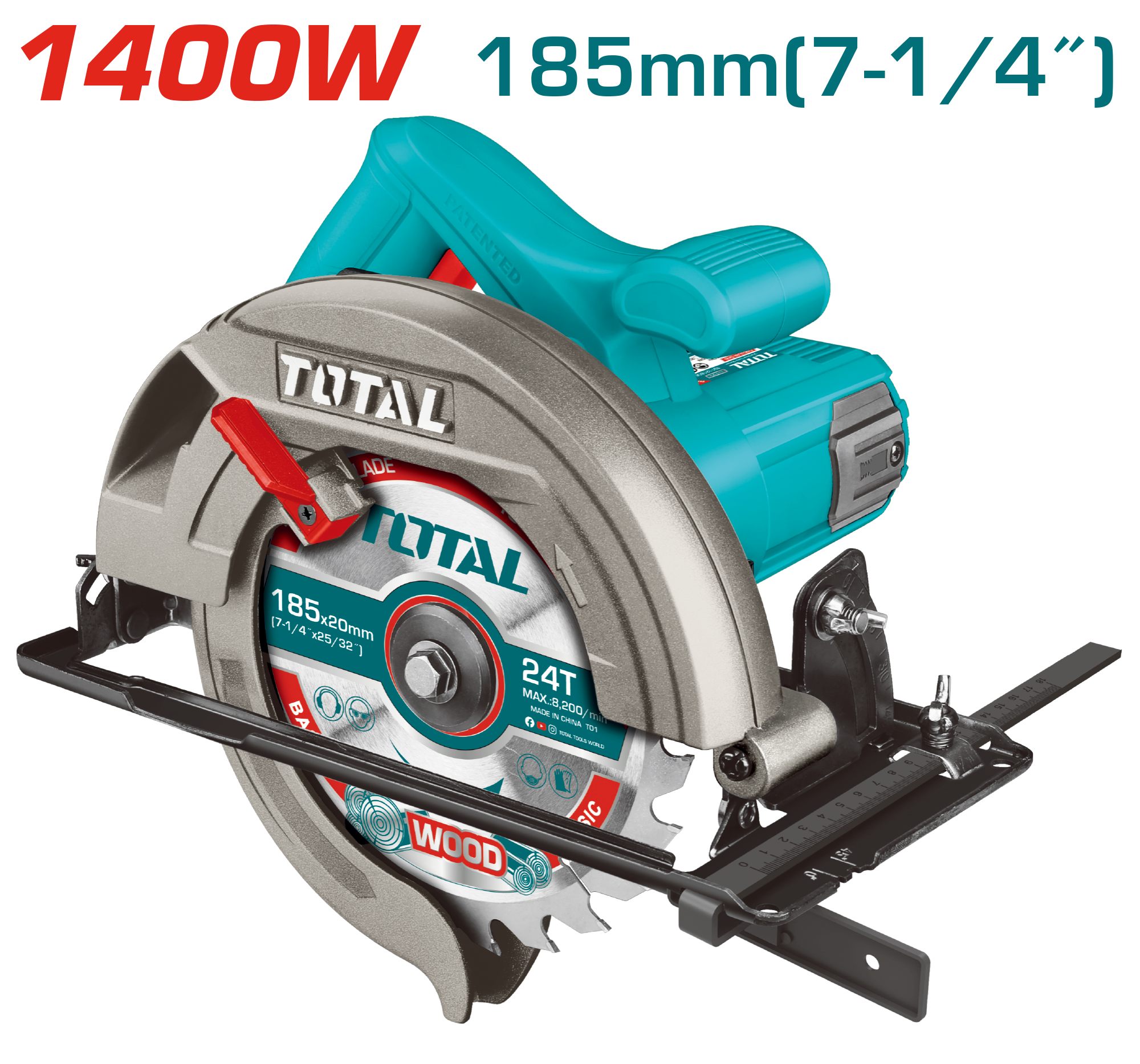 Rrethor elektrik i dorës 1400W 185mm TOTAL TS11418526