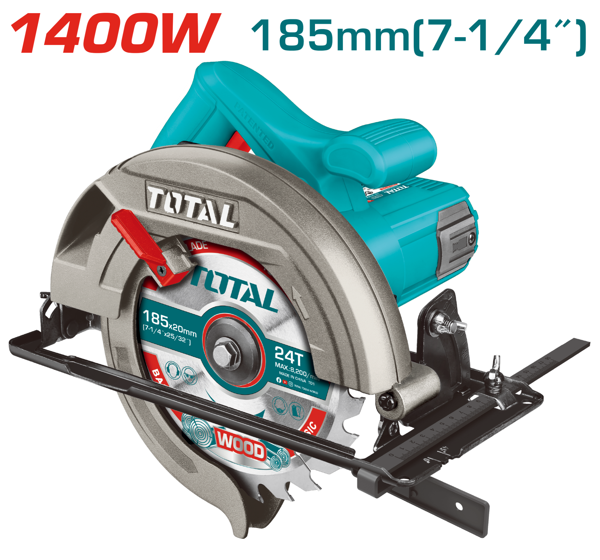 ЕЛЕКТРИЧЕН РАЧЕН ЦИРКУЛАР 1400W 185mm TOTAL TS11418526