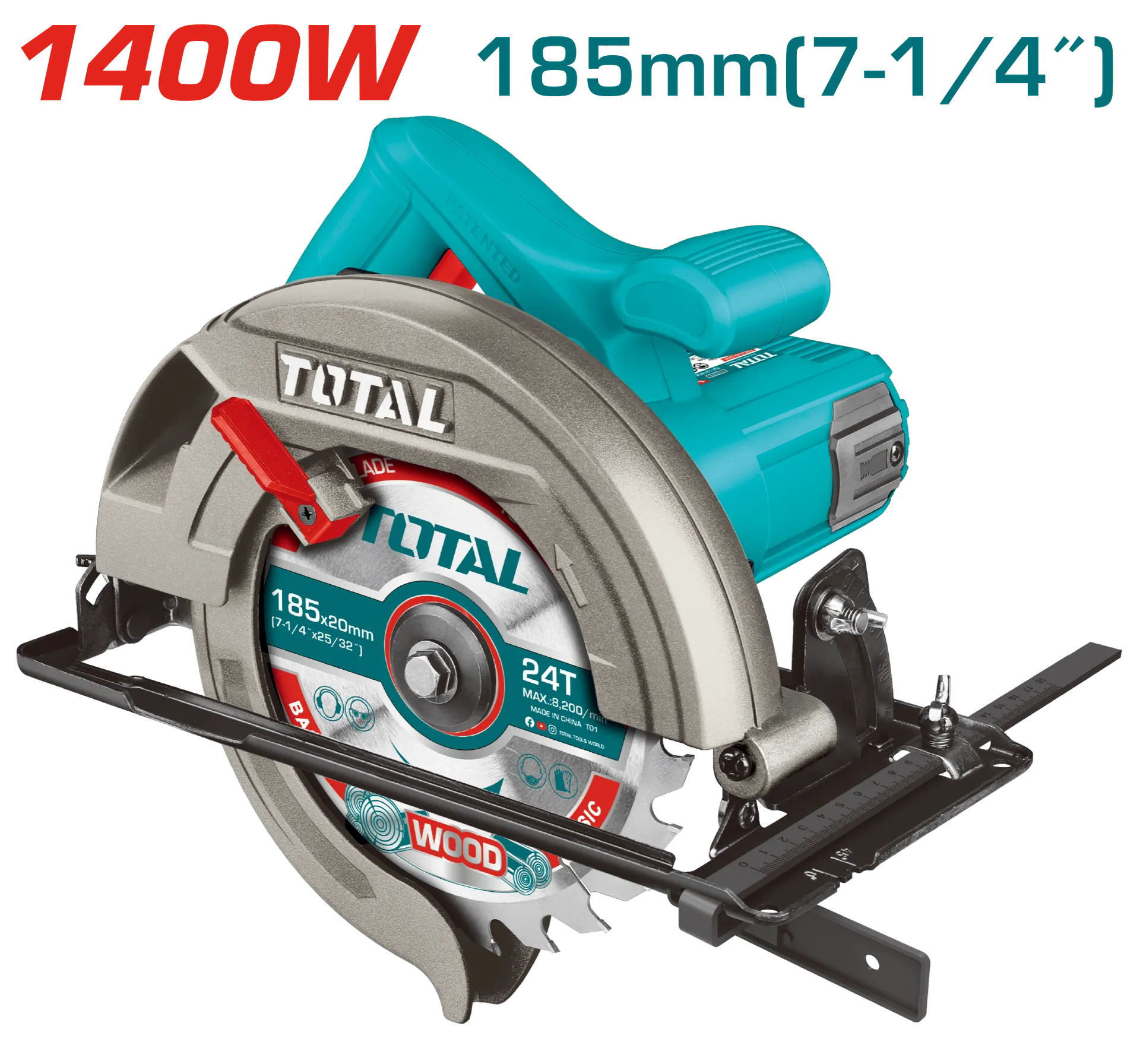 Rrethor elektrik i dorës 1400W 185mm TOTAL TS11418526