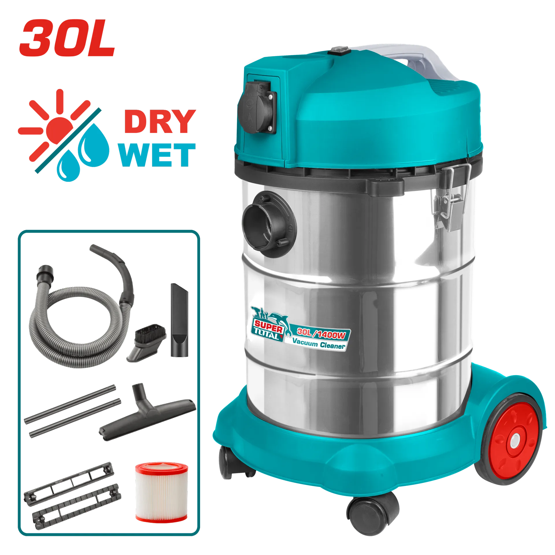 Aspirator i lagësht 1400W (30L) TOTAL TVC14301