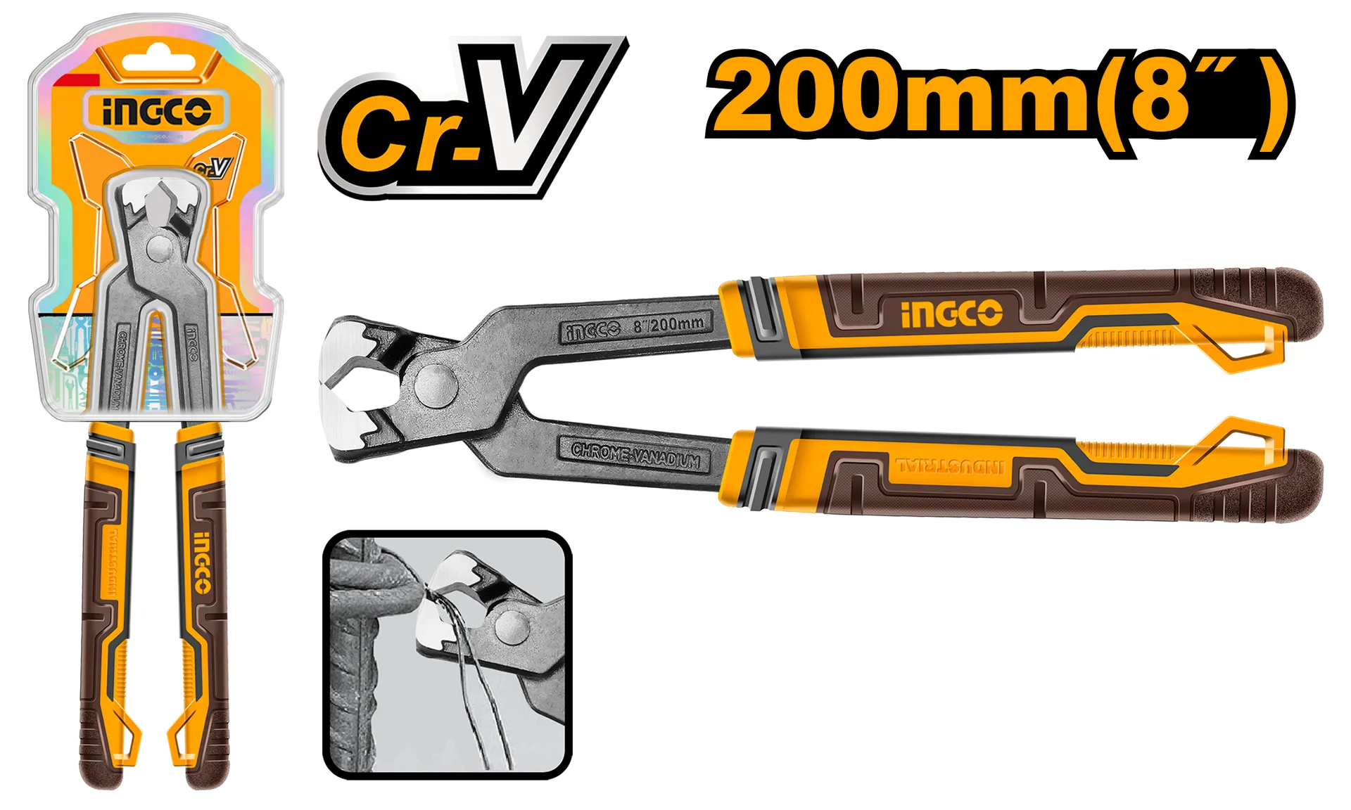 КЛЕШТА АРМИРАЧКА INGCO 200mm HRP02200