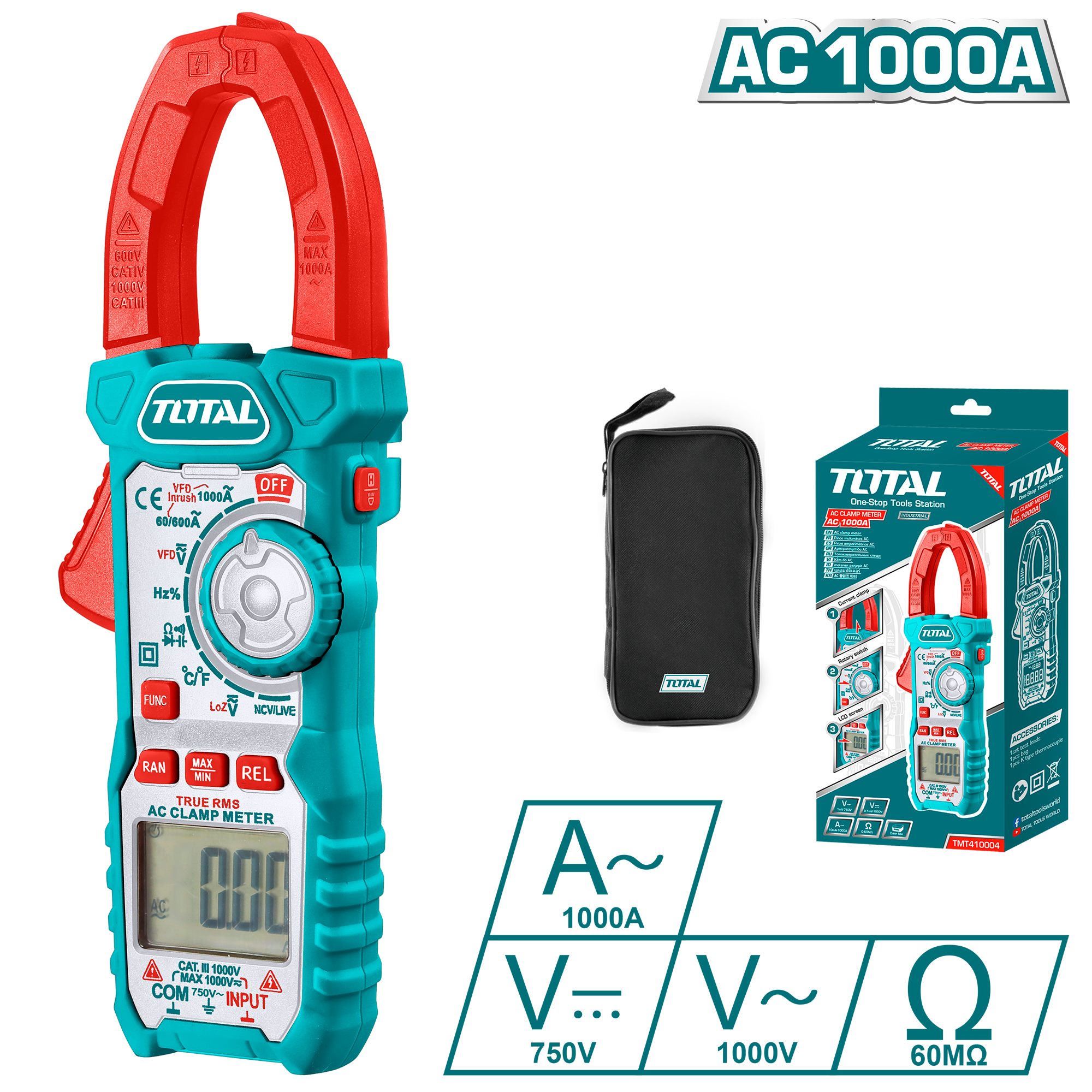 Amper kleshtë/detektor TOTAL TMT410004