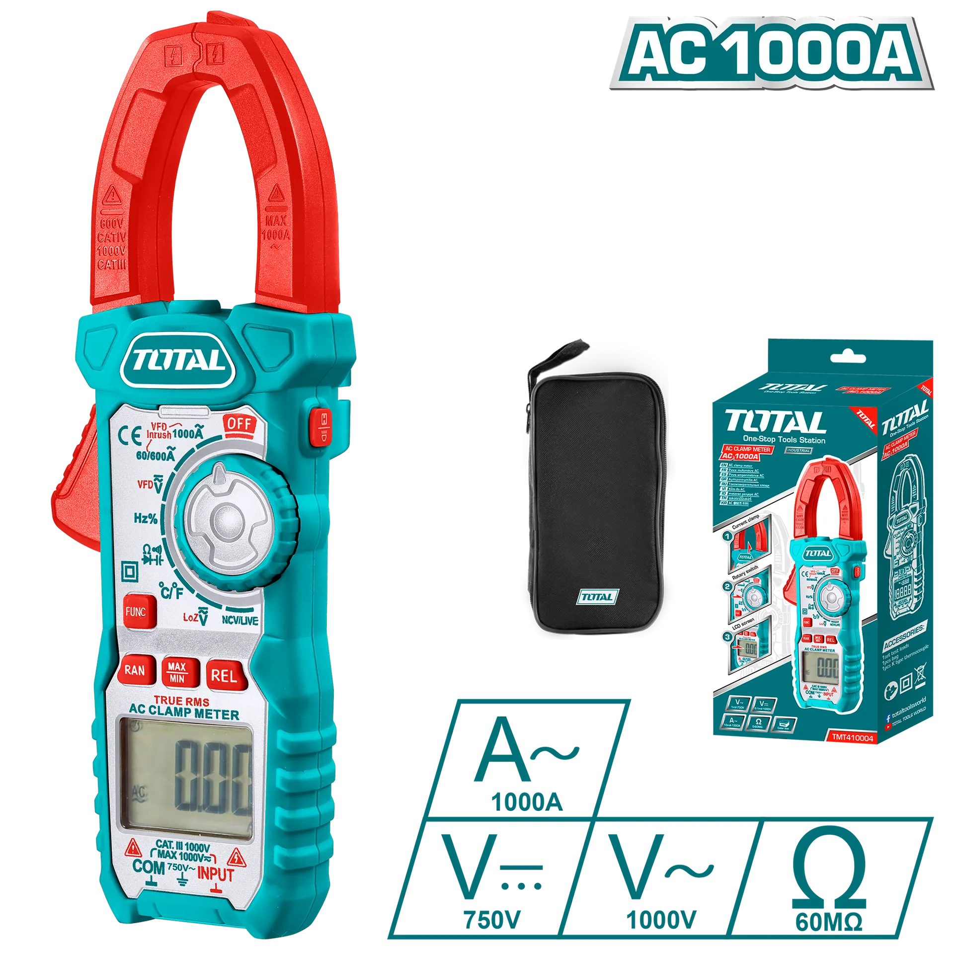 Amper kleshtë/detektor TOTAL TMT410004