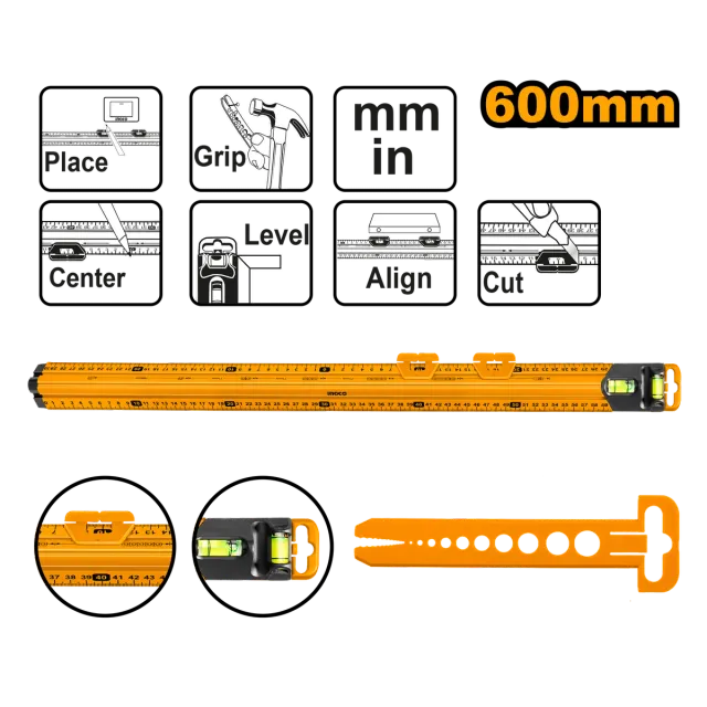 Ленир алуминиум INGCO 600mm HSR36003