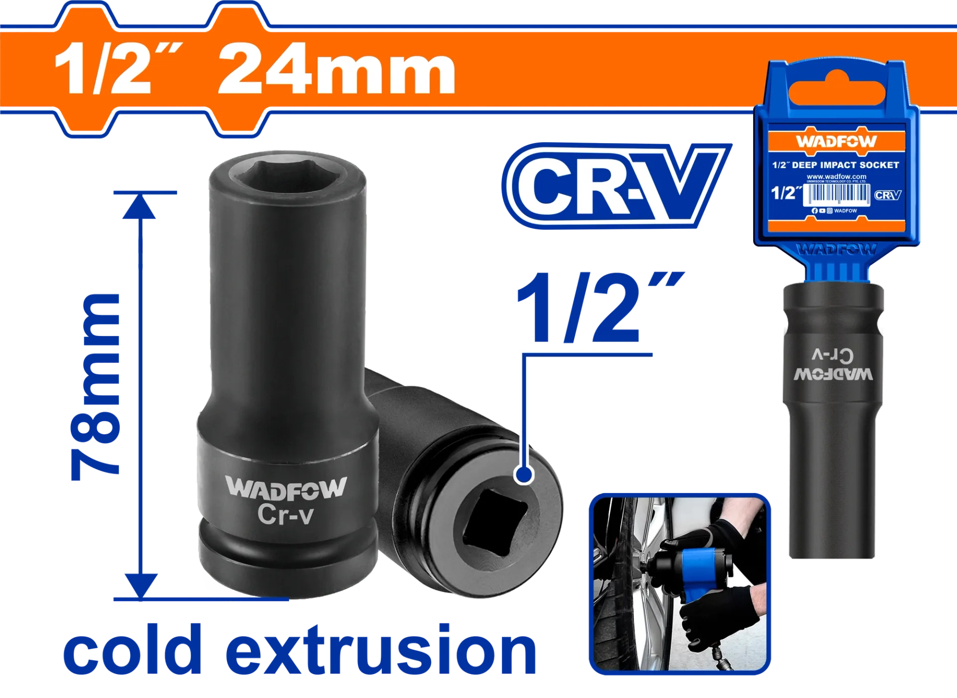 Çelës patent i gjatë 24mm 1/2″ WADFOW WMS3224