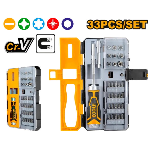 Сет ШТРАФЦИГЕРИ со крцкалка 33/1 INGCO HKSDB0338