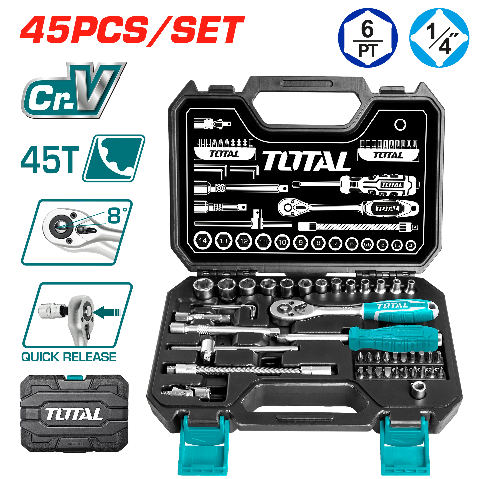 TOTAL КРЦКАЛКА СЕТ 45/1 THT141451