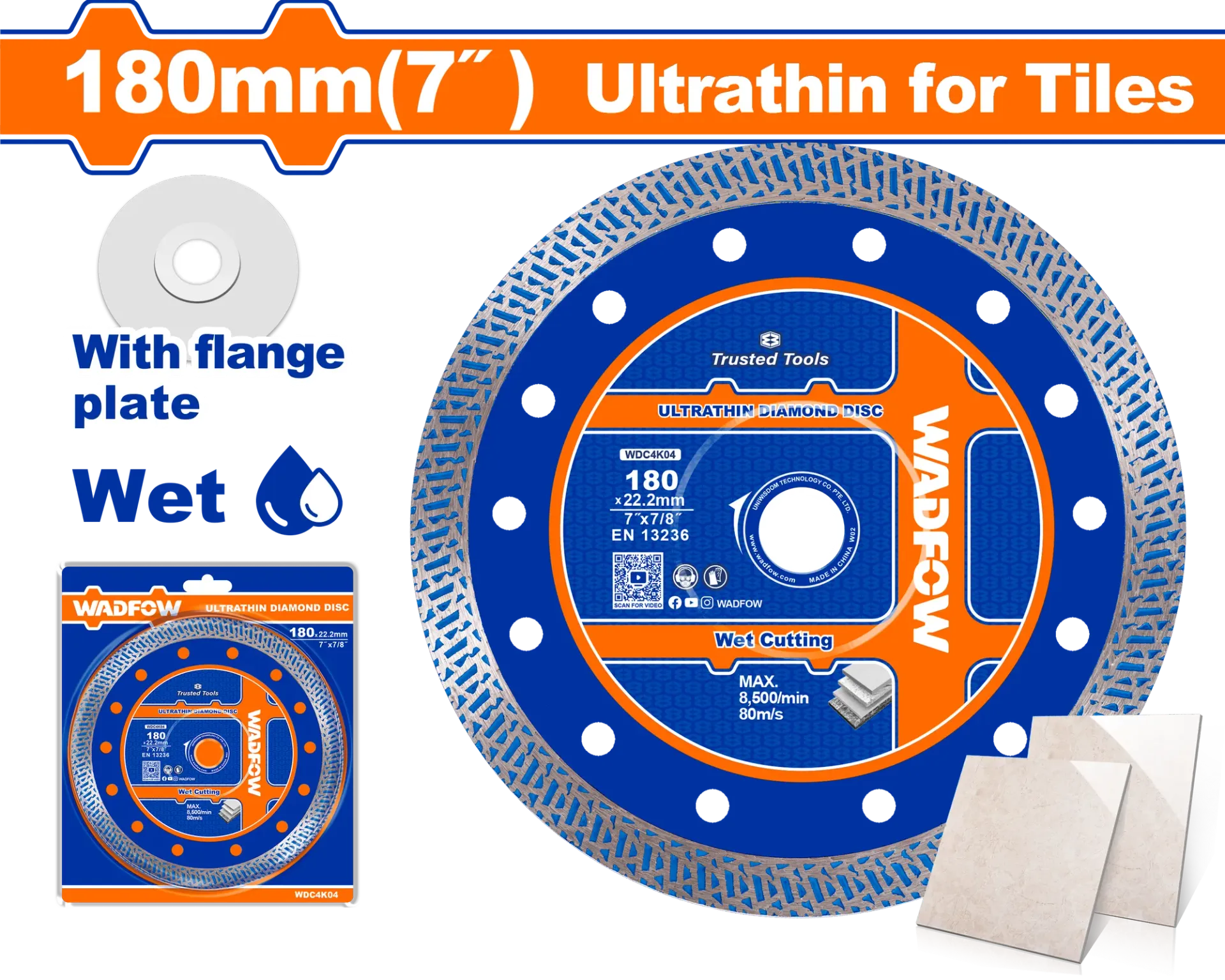 ДИЈАМАНТСКИ ДИСК 180mm ULTRATHIN WADFOW WDC4K04
