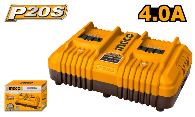 ПОЛНАЧ ЗА 2 БАТЕРИИ 4.0A 20V INGCO FCLI2034