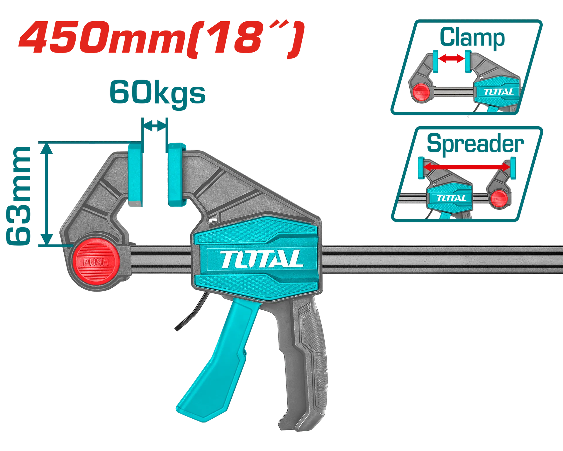 БРЗА СТОЛАРСКА СТЕГА 450mm 60Kg TOTAL THT1340603