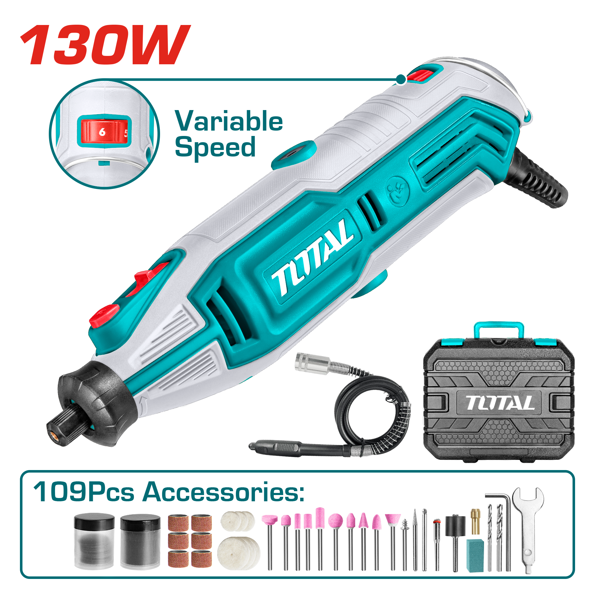 Brusiluese elektrike tipi dremel TOTAL 130W TG513326