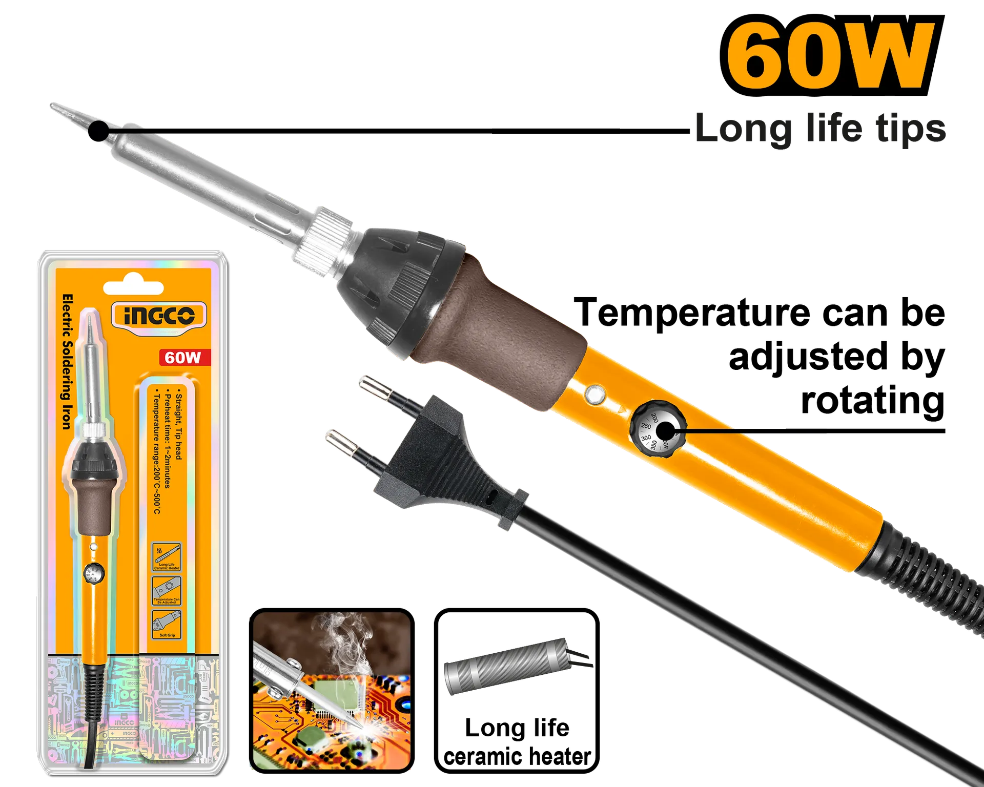 Saldim elektrik INGCO 60W SI016831