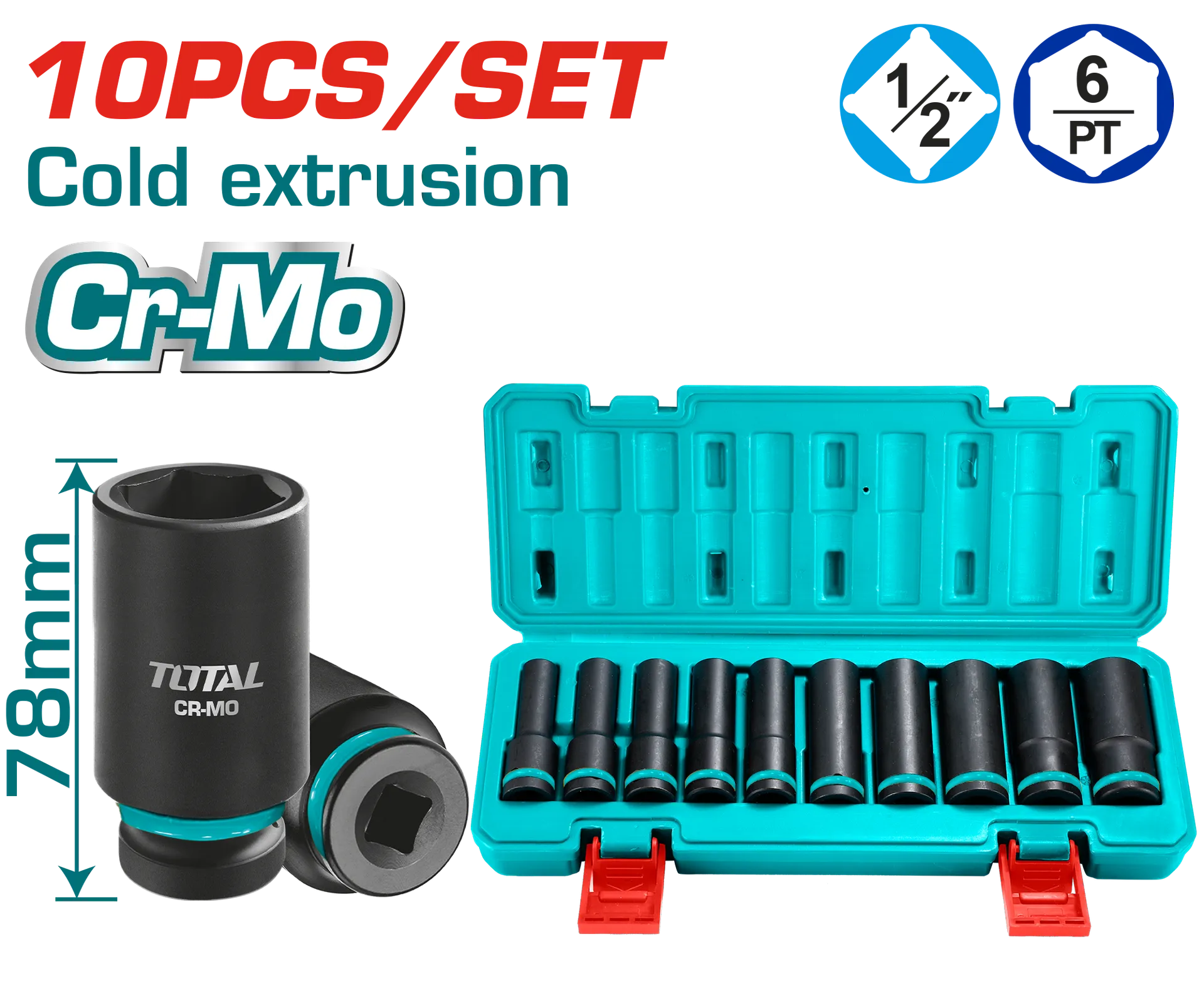 СЕТ 10/1 ПАТЕНТ КЛУЧЕВИ 78mm TOTAL THKISD12102L