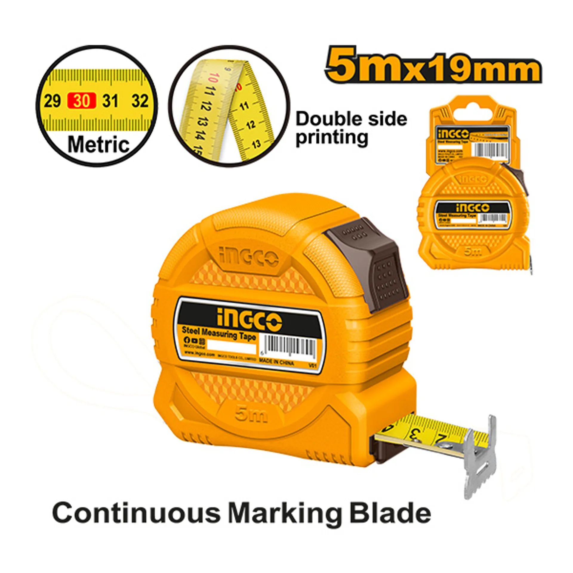Matës INGCO SS 5x19mm HSMT39519-1