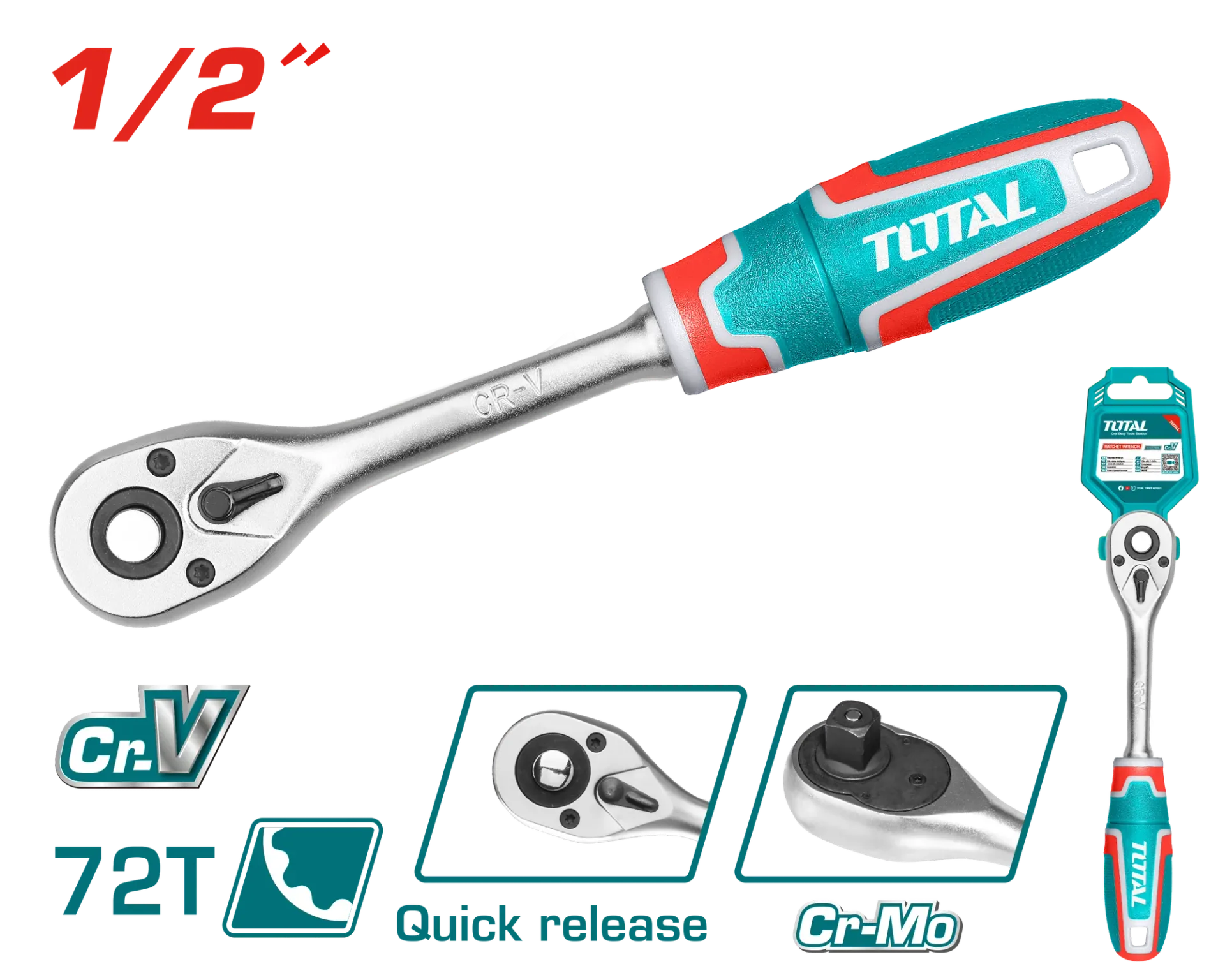 Çelës dinamometrik TOTAL 1/2″ THT106126