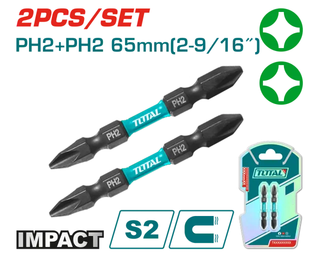Bit TOTAL i zi dyfish PH2+PH2 65mm TOTAL TACIM72PH265