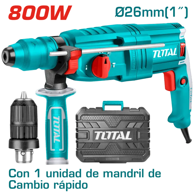 УДАРЕН ЧЕКАН ДУПЧАЛКА ХИЛТА SDS+ 800W 2.5J ТОТАЛ TOTAL TH308268-2