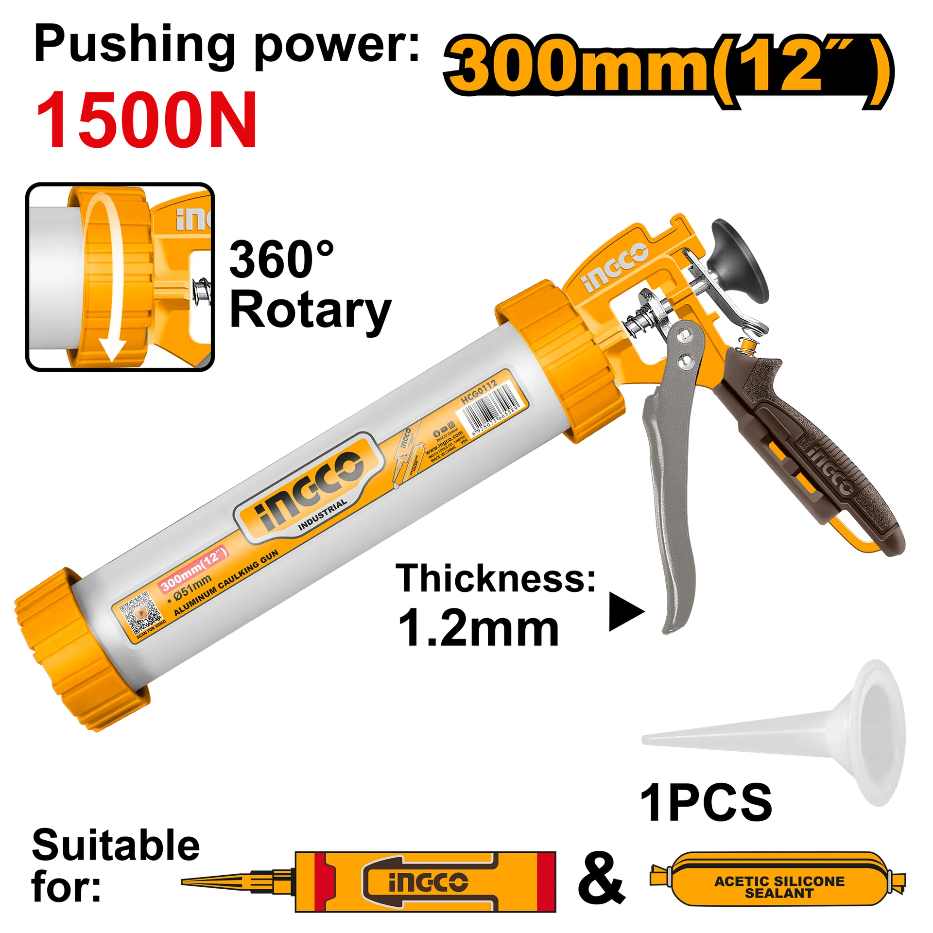 Pistol për fuga INGCO HCG0112