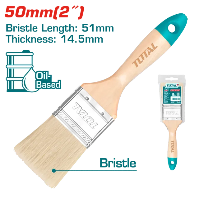 ЧЕТКА ЗА ФАРБАЊЕ 50mm ДРВЕНА РАЧКА TOTAL THT84021