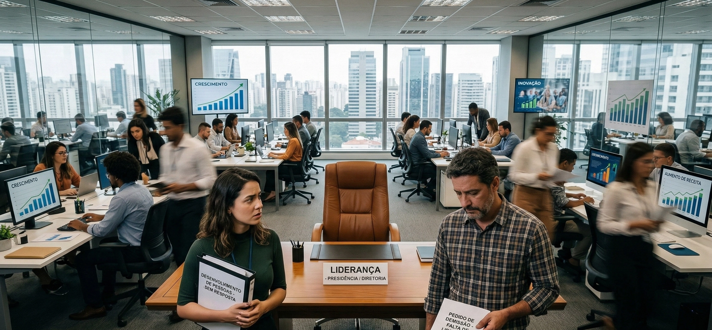 Liderança em Estado de Ausência: Quando a Empresa Cresce, Mas as Pessoas Não