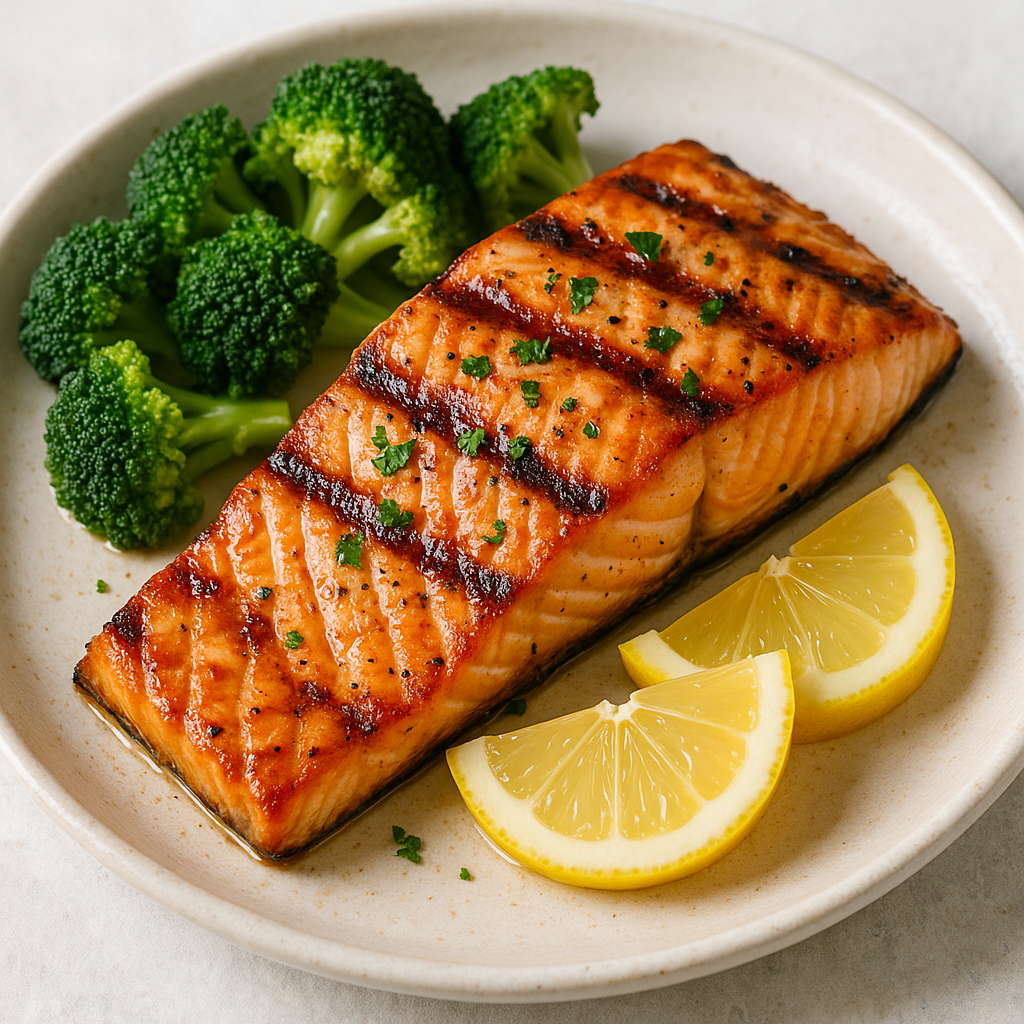 Grilled Salmon with Asparagus