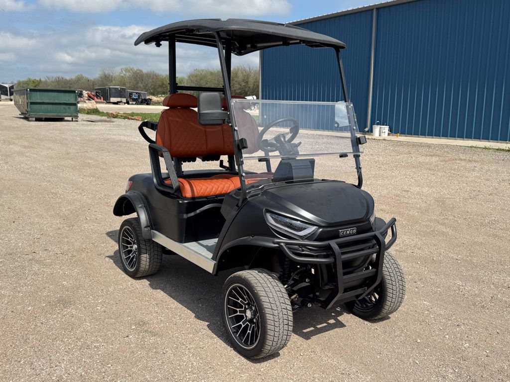 Lifted 2 Seater Black/Saddle Brown