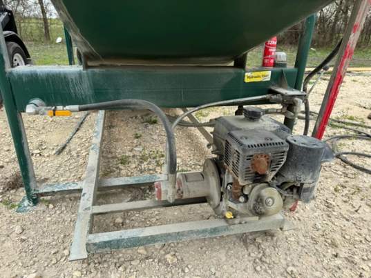 2 yard capacity, Cement bag breaker, 77” Material load-over height, 13 HP engine, 18” wide dual-ply conveyor belt, Digital water meter (re-settable), ¾” galvanized and stainless steel plumbing system, 10 gauge steel hopper, 8” conveyor drive pulleys, , 164” long x 64” wide x 77” tall