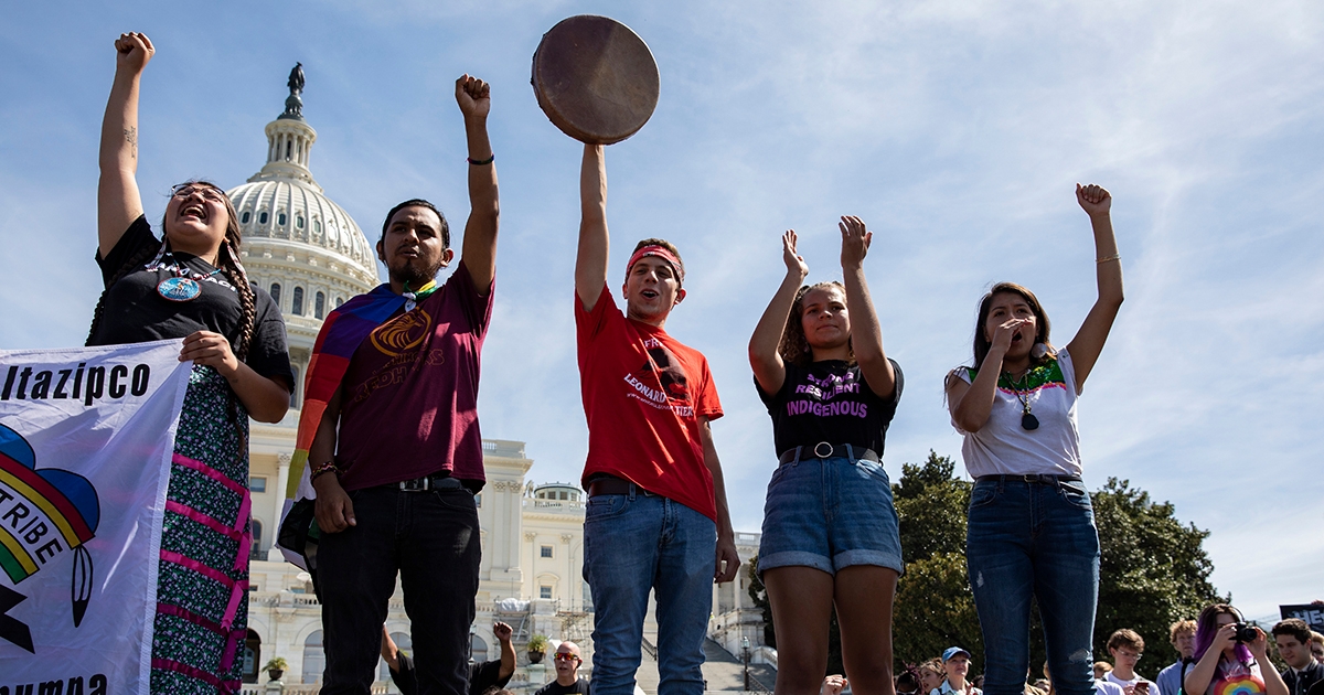 Group of young people standing up