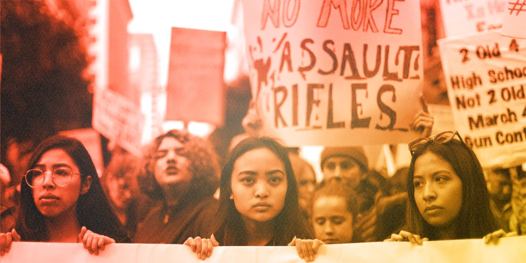 Young activists demanding gun safety legislation