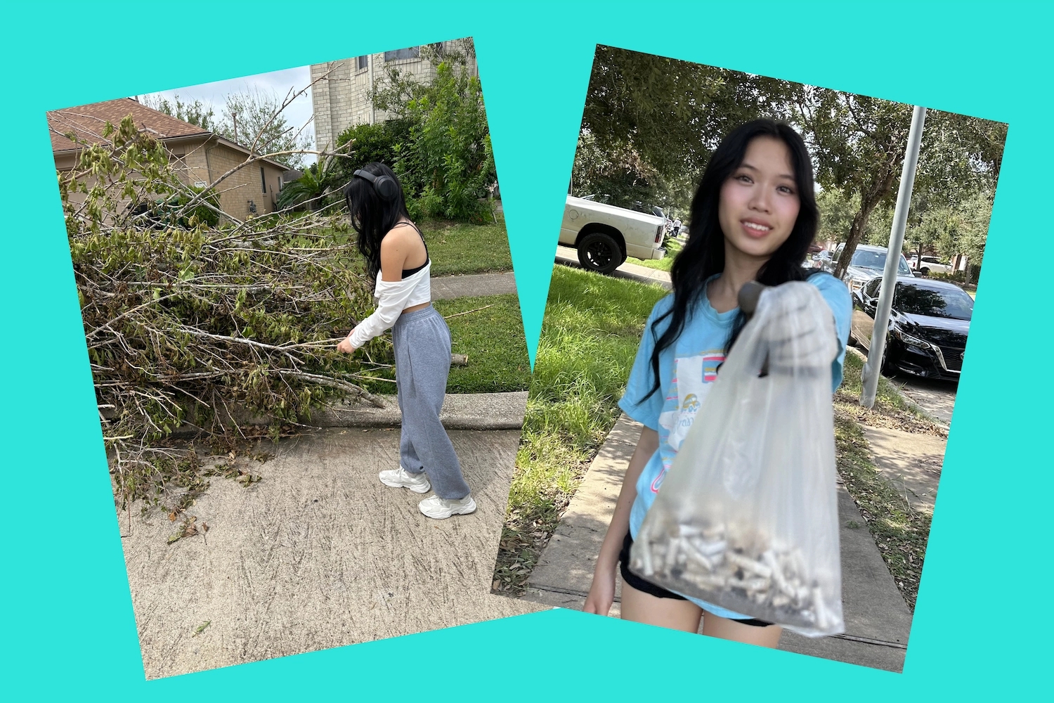 DoSomething member Delayla Nguyễnn volunteering in their community