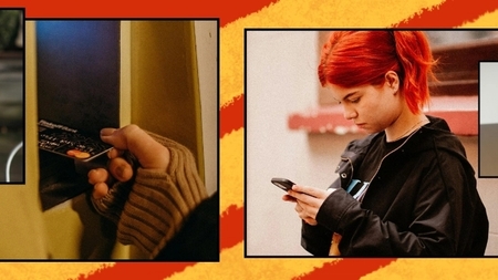 A diverse group of individuals engaged with their smartphones in various settings, symbolizing connection and community involvement. This image highlights the importance of digital engagement in volunteer opportunities and civic learning.