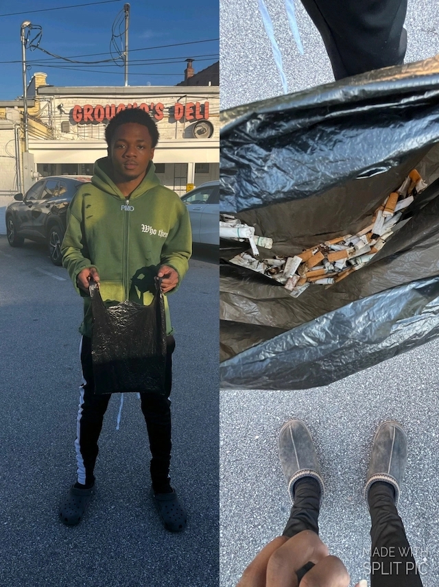 DoSomething member Emari collects, recycles and cleans up cigarette butts from their streets.