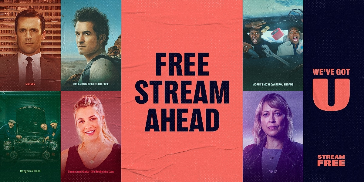 Free stream ahead advertising for U