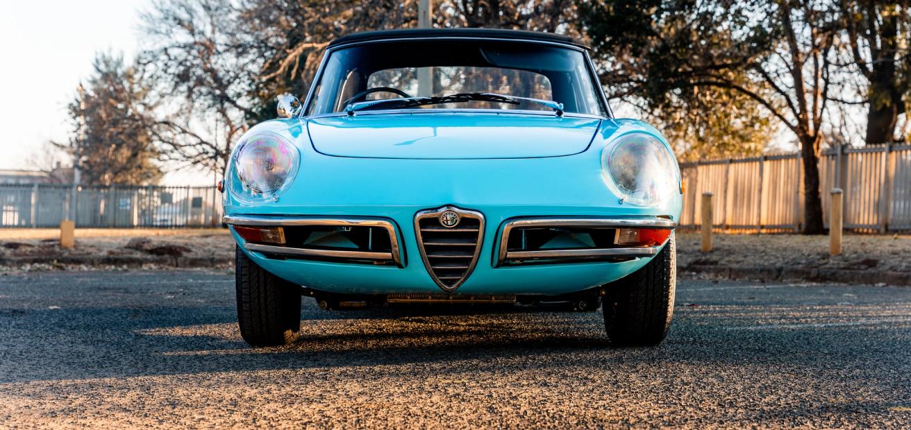 View the exterior of the 1967 Alfa Romeo Spider Duetto 1600 for sale (3)