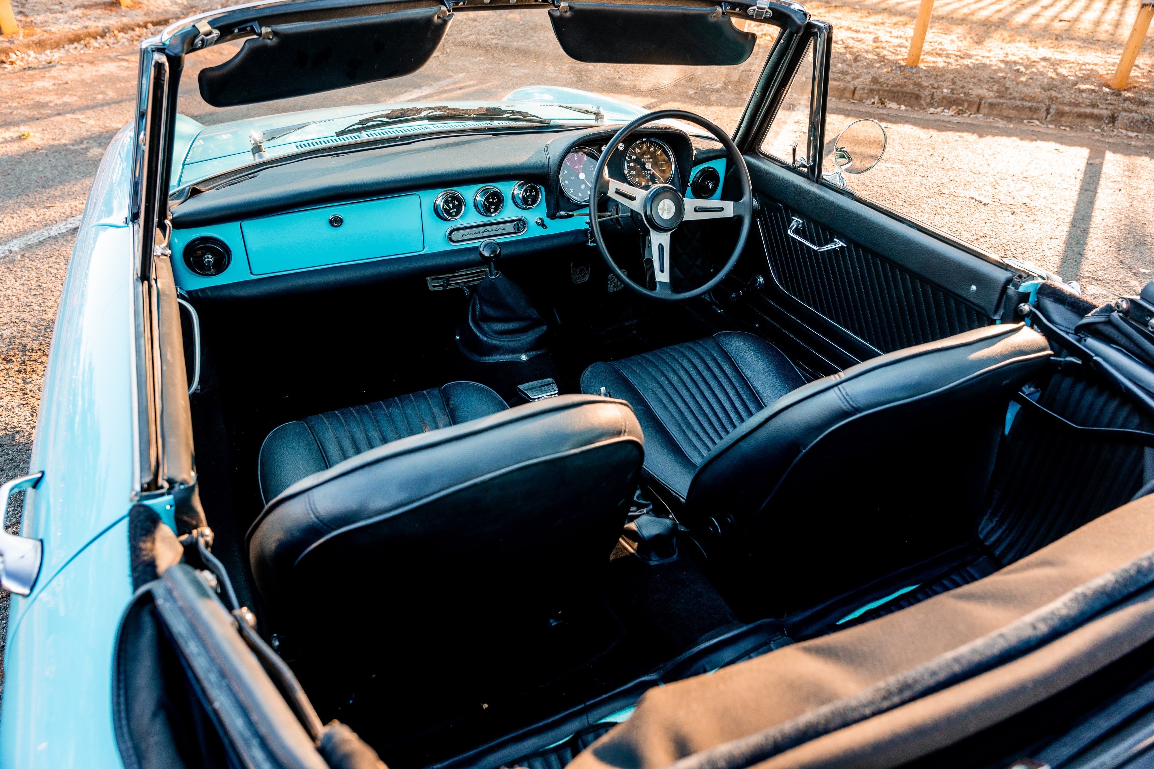 View the interior of the 1967 Alfa Romeo Spider Duetto 1600 for sale (1)