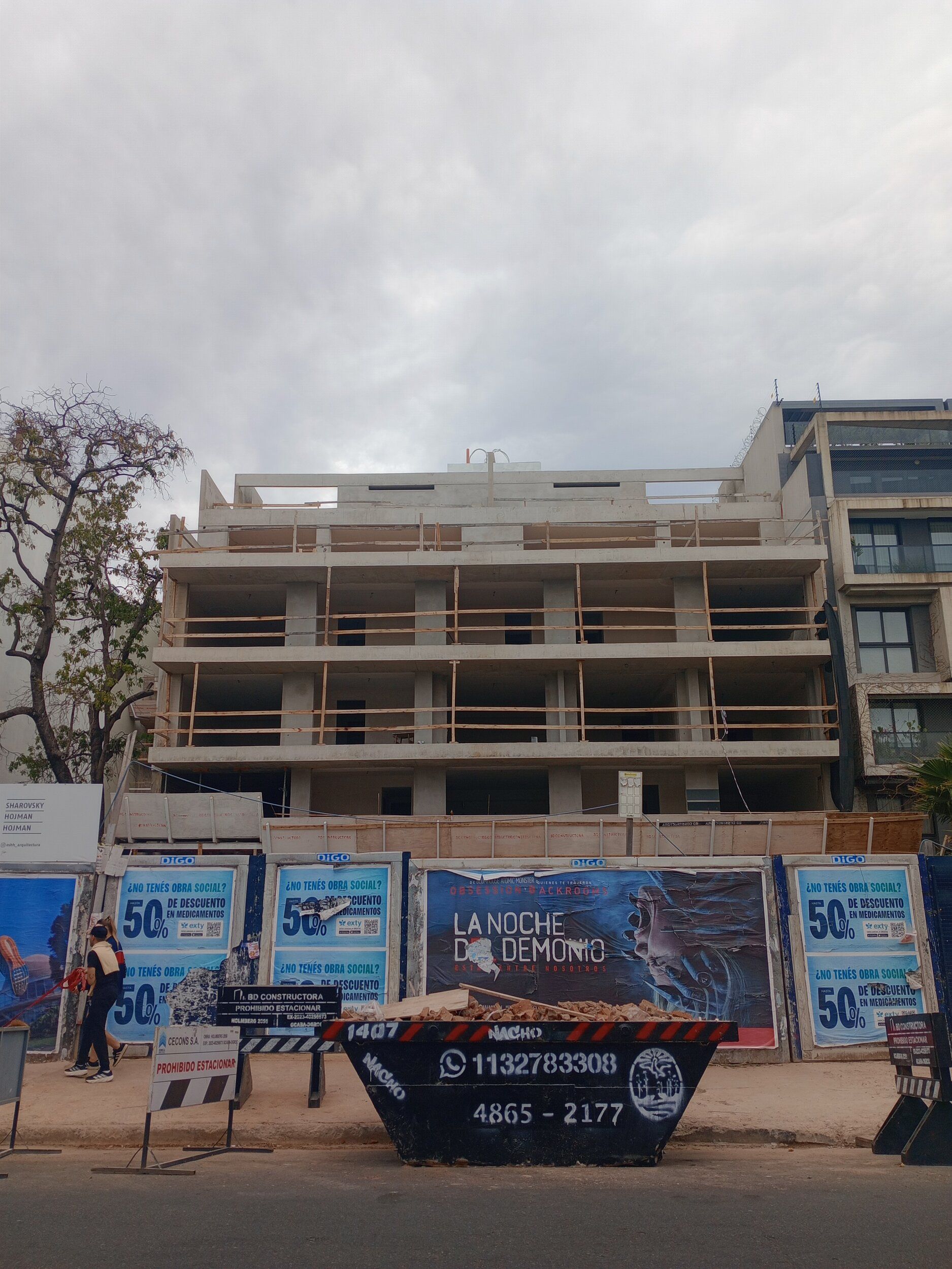 Obra en Holmberg 2056, C.A.B.A.