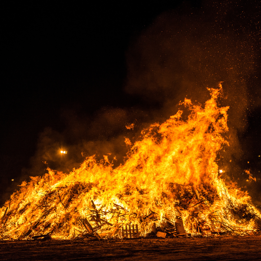 Ceremonious fire for Samhain