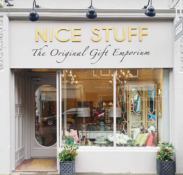 Nice Stuff gift shop's white shopfront