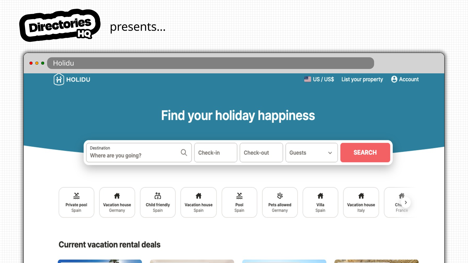 Holidu | Cover Image | DirectoriesHQ