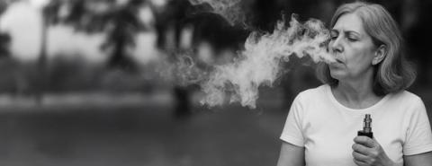Older Lady Vaping