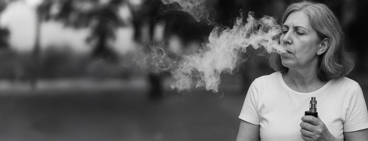 Older Lady Vaping